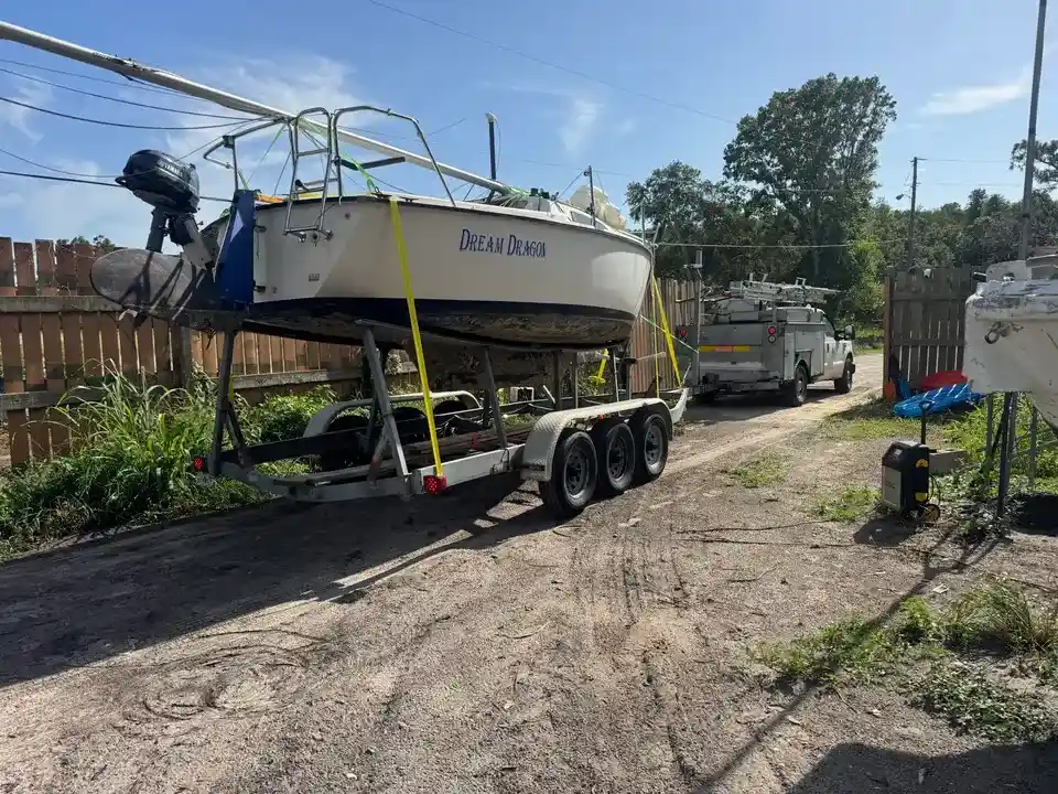 White sailboat named               